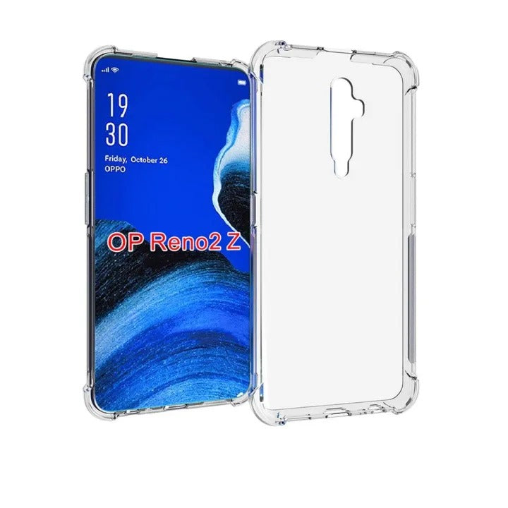 Bumper Back cover OPPO RENO 2z Transparent with Camera protection soft jelly material Original Product Front View