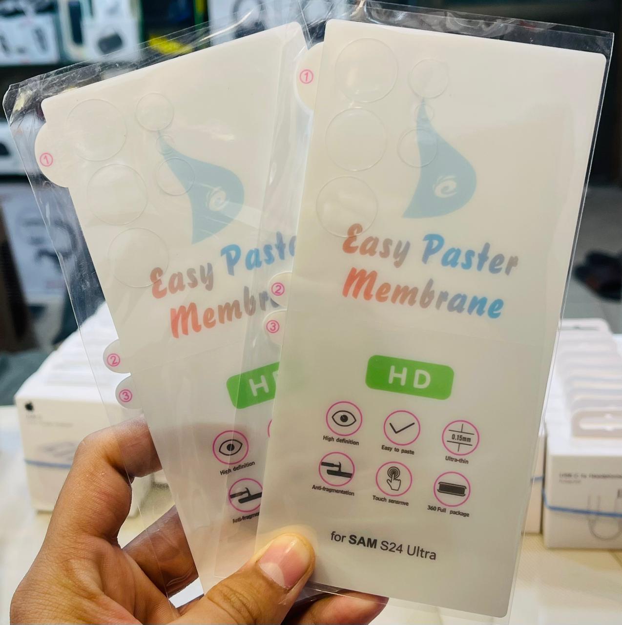 1 Pc Unbreakable Membrane Hydrogel Matte Back Protector for S24 ultra back Screen Protector (Front Protector Not included) View 2 - OnlineExpo.pk