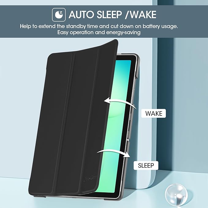 Pen Holder Smart Case for Galaxy Tab A11 Plus 2025 / A9+ 11 Inch, Slim Stand Hard Back Shell Protective Cover Folio Case for Galaxy Tab A11 Plus View 6 - OnlineExpo.pk