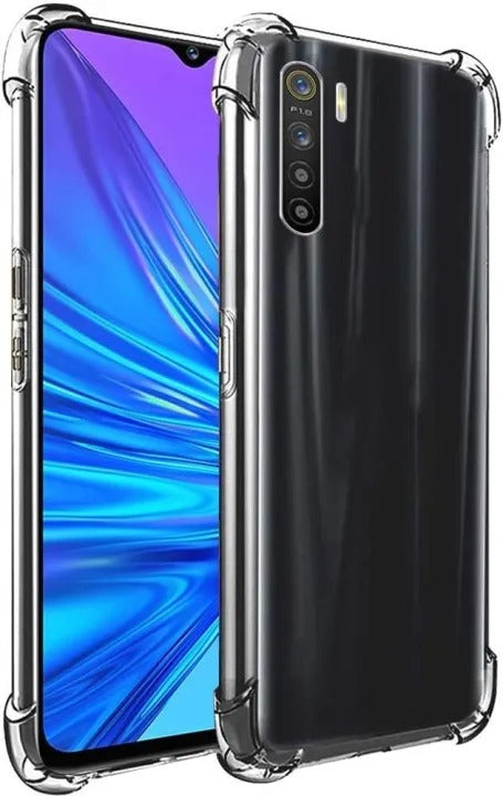 Bumper Back cover OPPO F15 Transparent with Camera protection soft jelly material Original Product Front View - OnlineExpo.pk