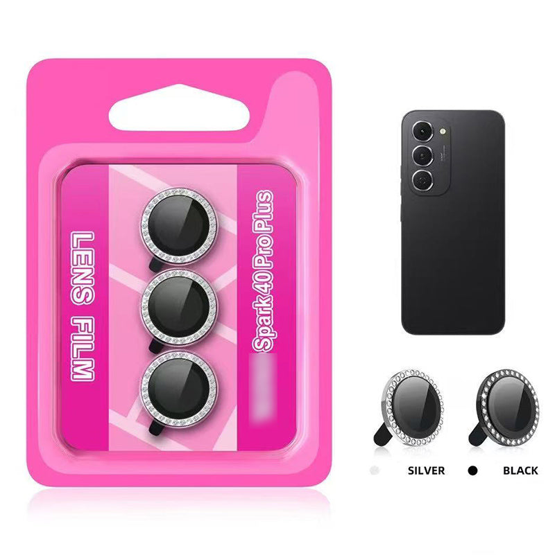 Camera Lens Protector for Tecno Spark 40 Pro Plus Diamond Solid camera protector Original Product Front View - OnlineExpo.pk