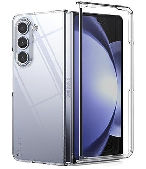 Hard Transparent Back Cover for Z Fold 5 Case Crystal Clear With Camera Protection View 2 - OnlineExpo.pk