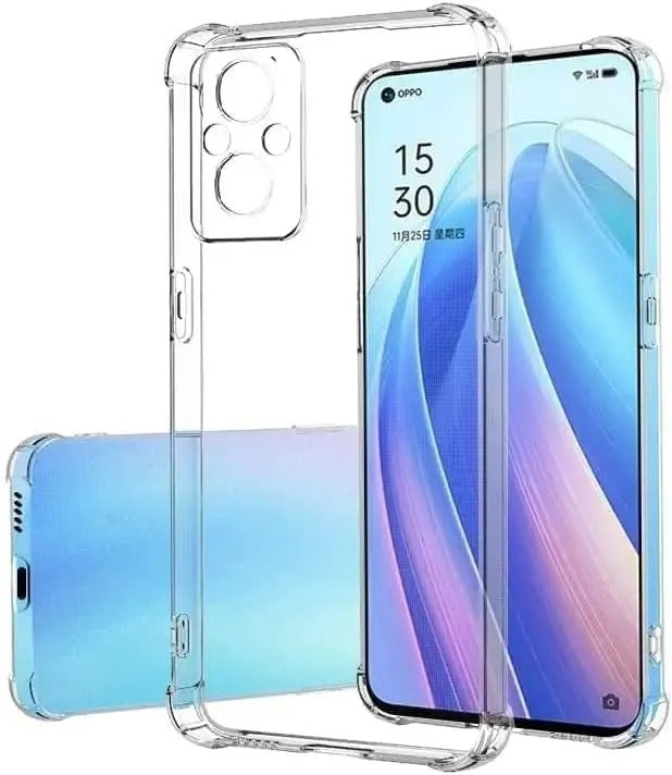 Bumper Back cover OPPO F21 PRO 4G Transparent with Camera protection soft jelly material Original Product Front View