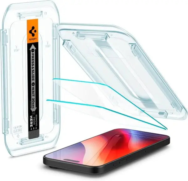 iPhone 15 Pro Max GLAS.tR EZ Fit Sensor Protected Clear Original Product Front View - OnlineExpo.pk
