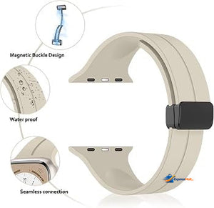 Apple Watch Magnetic D-Buckle Silicone Sport Band – 42mm/44mm/45mm/49mm (Series 1–11, SE &amp; Ultra) View 18 - OnlineExpo.pk