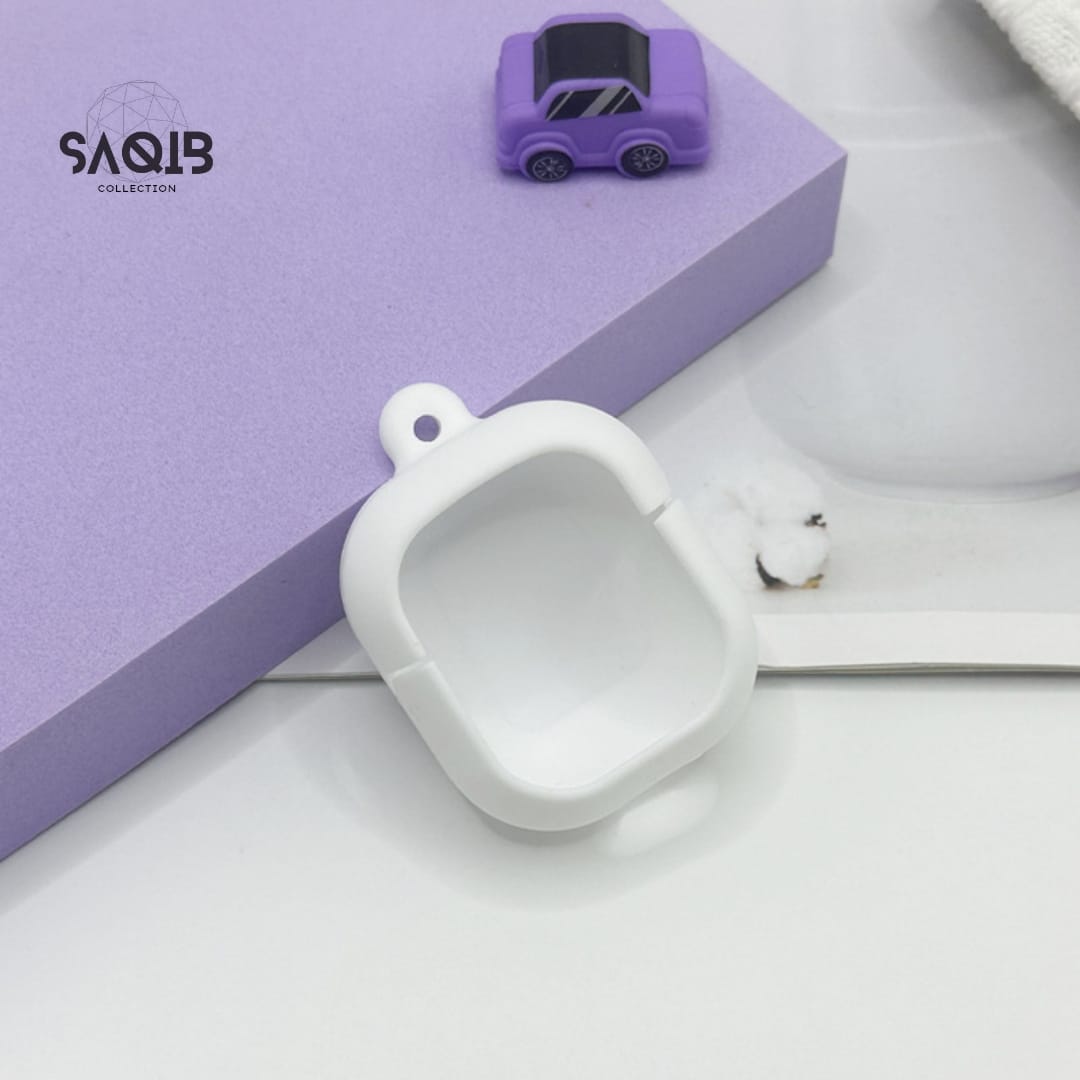 Soft Silicone Cover for Air-31 earbuds Case for Air 31 White Original Product Front View - OnlineExpo.pk
