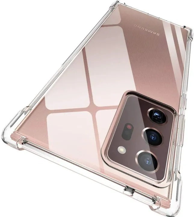 Bumper Back cover Samsung NOTE 20 ULTRA Transparent with Camera protection soft jelly material Original Product Front View