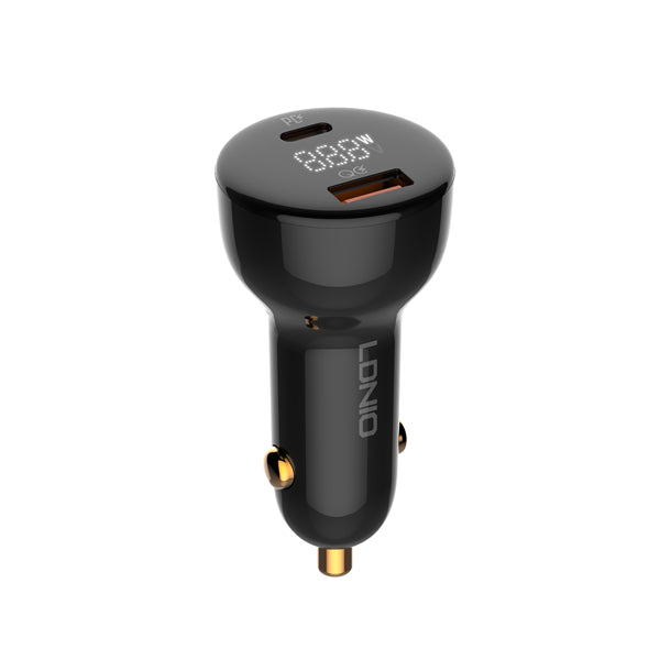LDNIO C101 100W Dual USB Super Fast Car Charger Original Product Front View - OnlineExpo.pk