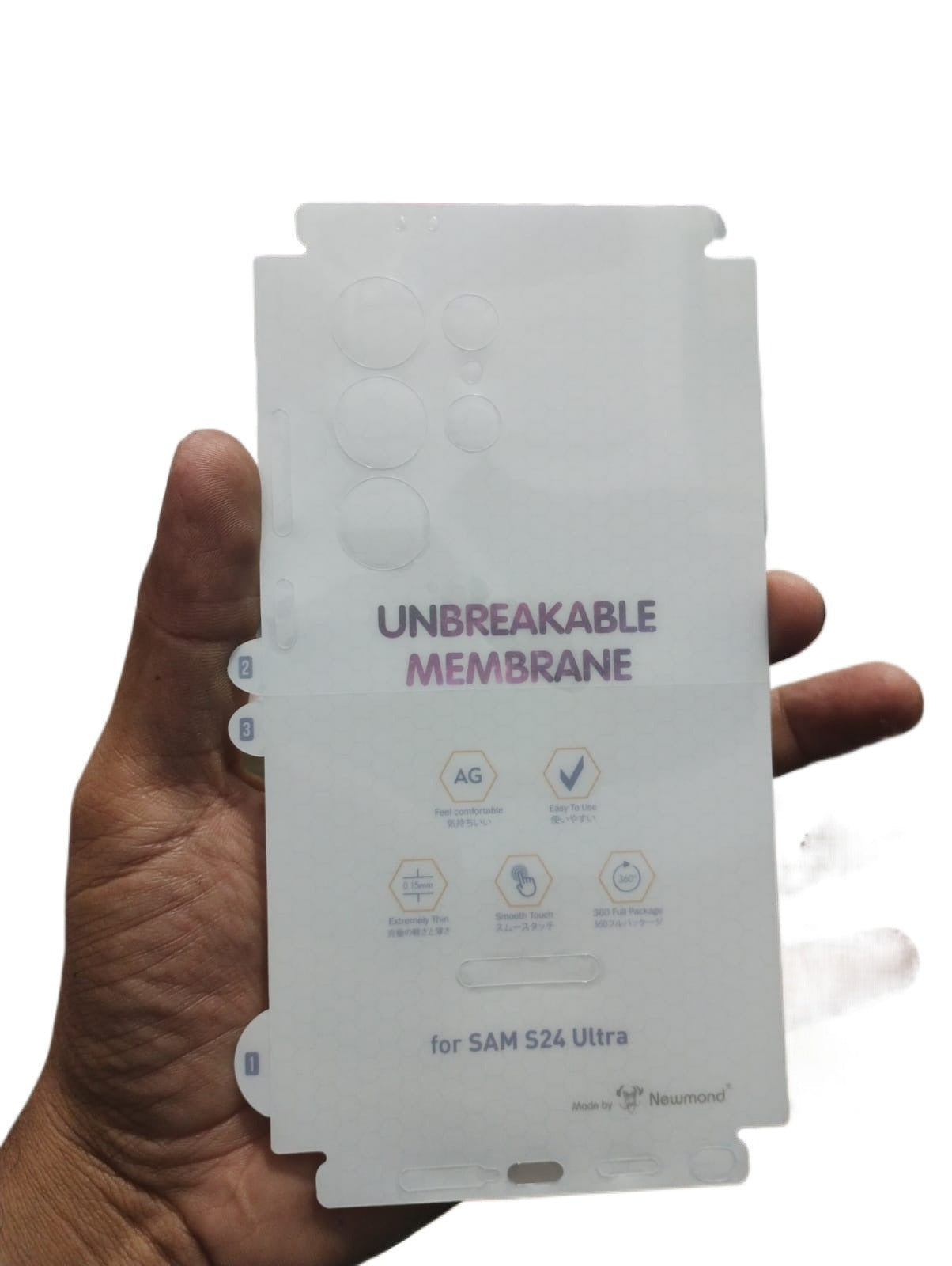 1 Pc Unbreakable Membrane Back Matte Protector for S24 ultra back Screen Protector (Front Protector Not included) Original