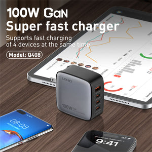 LDNIO Q408 100W GaN Super Fast Charger View 2 - OnlineExpo.pk