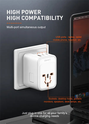 LDNIO Z6 65W GaN 3-Port Travel Adapter View 4 - OnlineExpo.pk