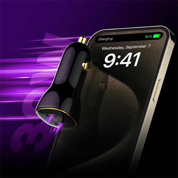 LDNIO C104 60W Dual PD Super Fast Car Charger View 5 - OnlineExpo.pk