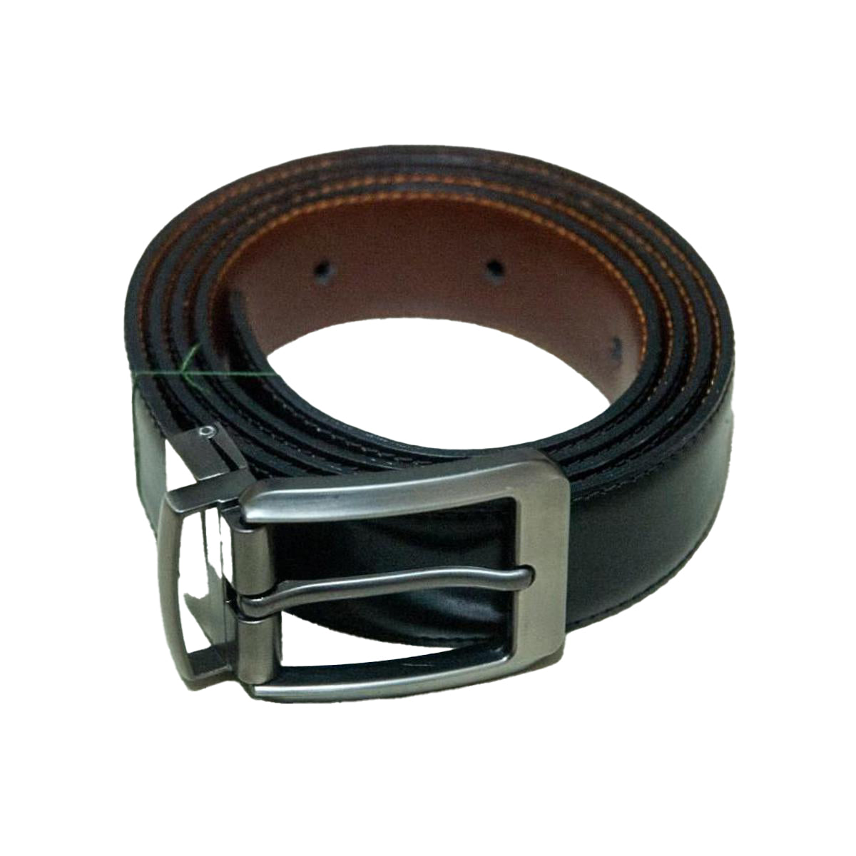 Original Leather Belt For Men - Black Original Product Front View - OnlineExpo.pk