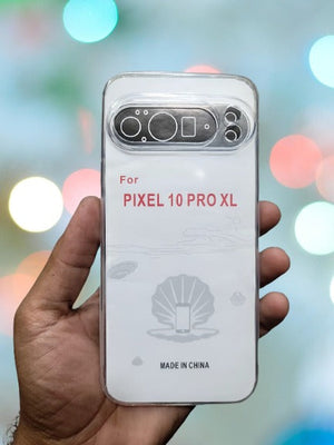 Dust Proof Jelly cover for Google Pixel 10 Pro XL Transparent with Camera protection Dust Proof Cap Original Product Front View - OnlineExpo.pk