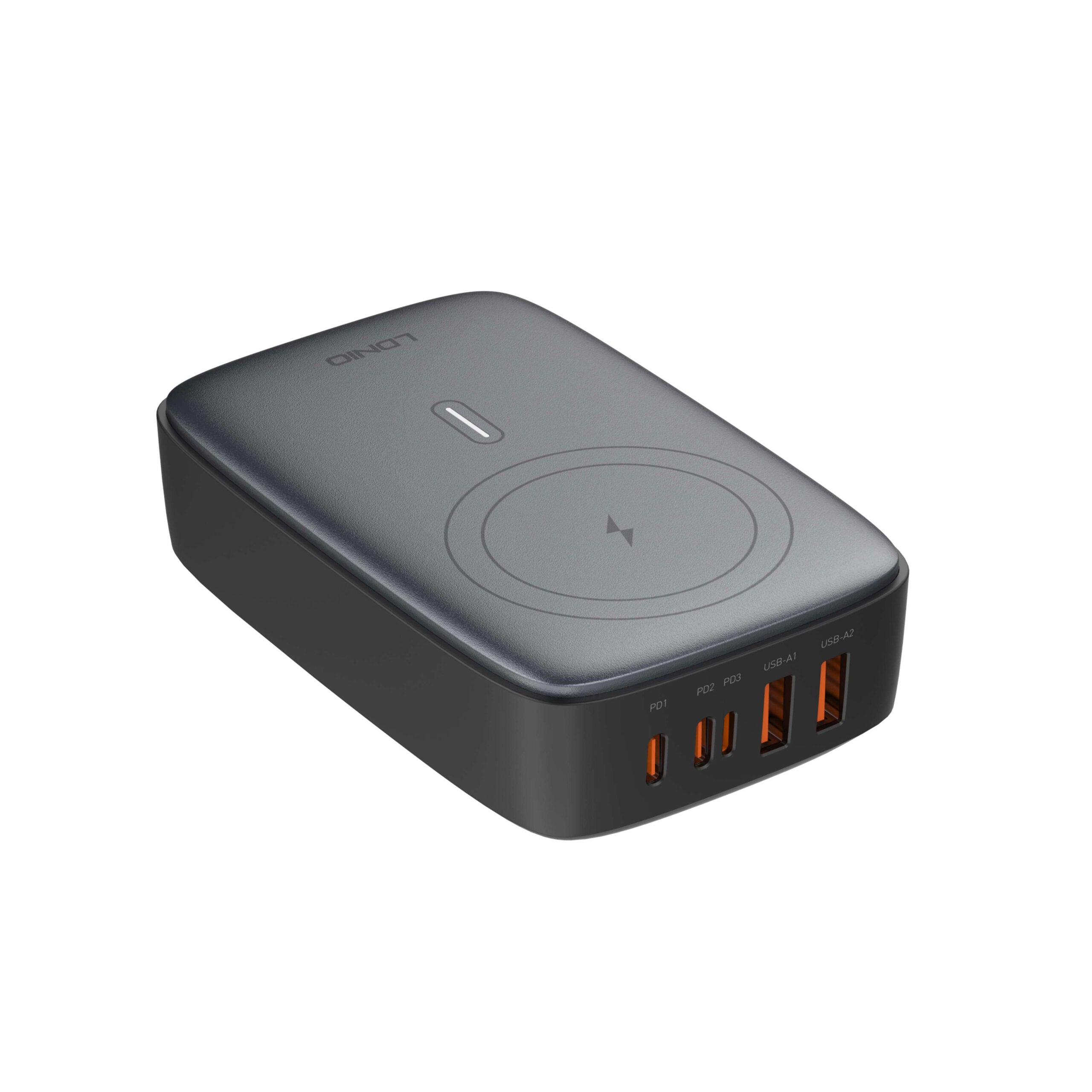 LDNIO 140W Multiport Desktop Charging Wireless Charger Q4010 Original Product Front View - OnlineExpo.pk