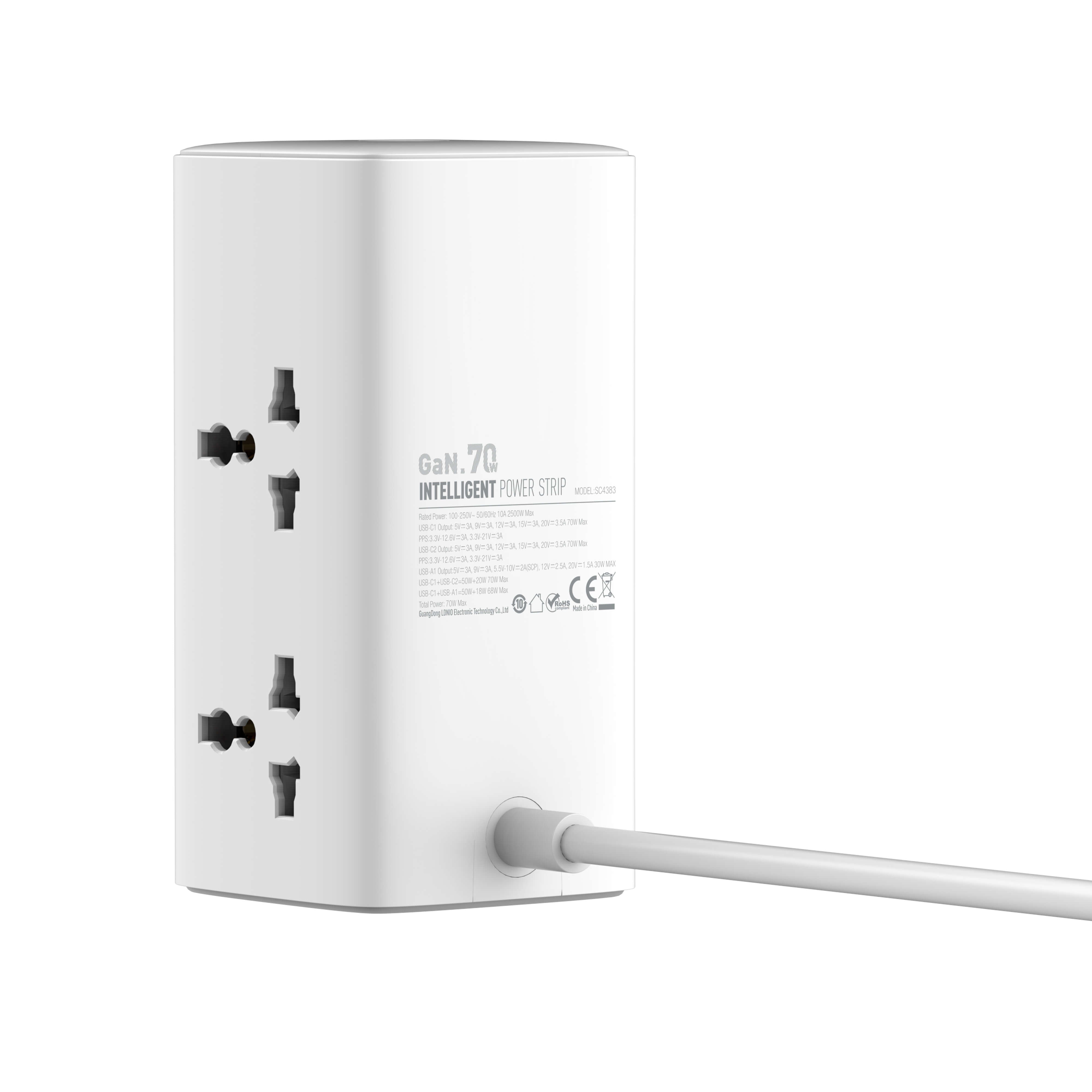 LDNIO SC4383 70W Multifunctional Universal Desktop Power Adapter View 5 - OnlineExpo.pk