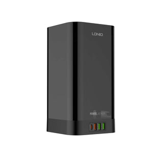 LDNIO SKW4485 4 AC Tower Extension Power Socket with 30W PD, QC3.0 & 15W Wireless Charging Original Product Front View - OnlineExpo.pk