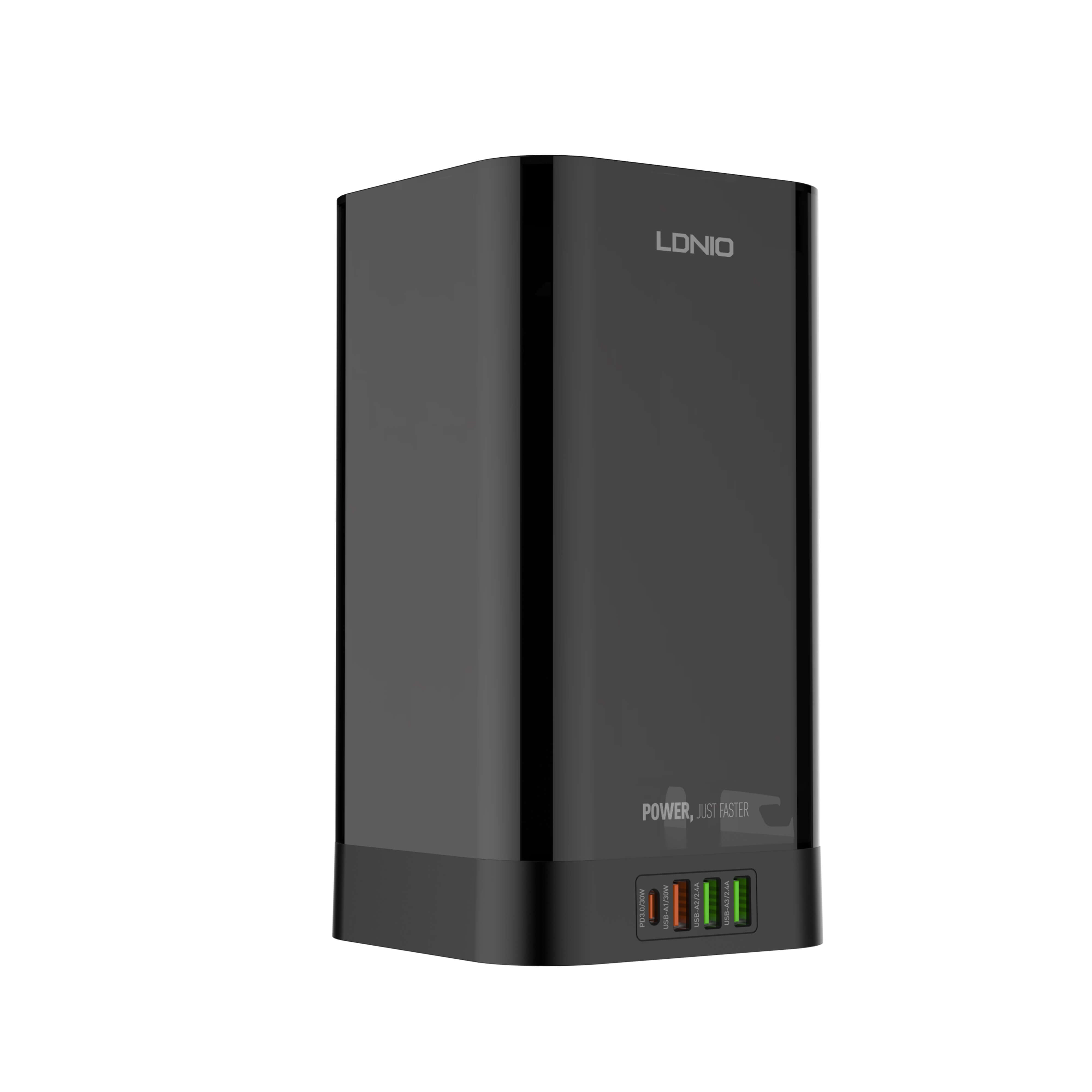 LDNIO SKW4485 4 AC Tower Extension Power Socket with 30W PD, QC3.0 & 15W Wireless Charging Original Product Front View - OnlineExpo.pk