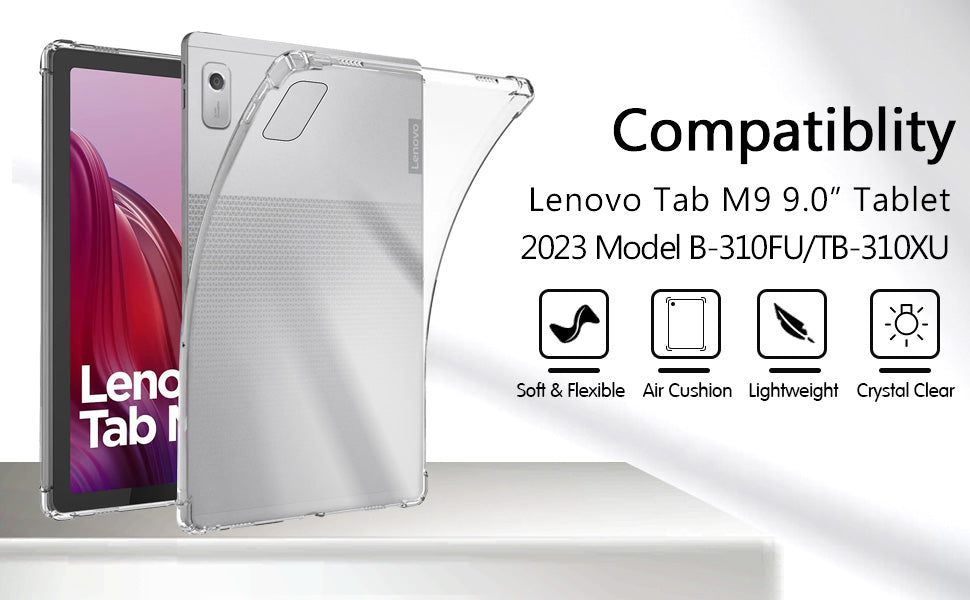 Shockproof Case Transparent cover for Lenovo M9 Anti-Drop Anti-Shock Clear Tpu Jelly Case View 2 - OnlineExpo.pk