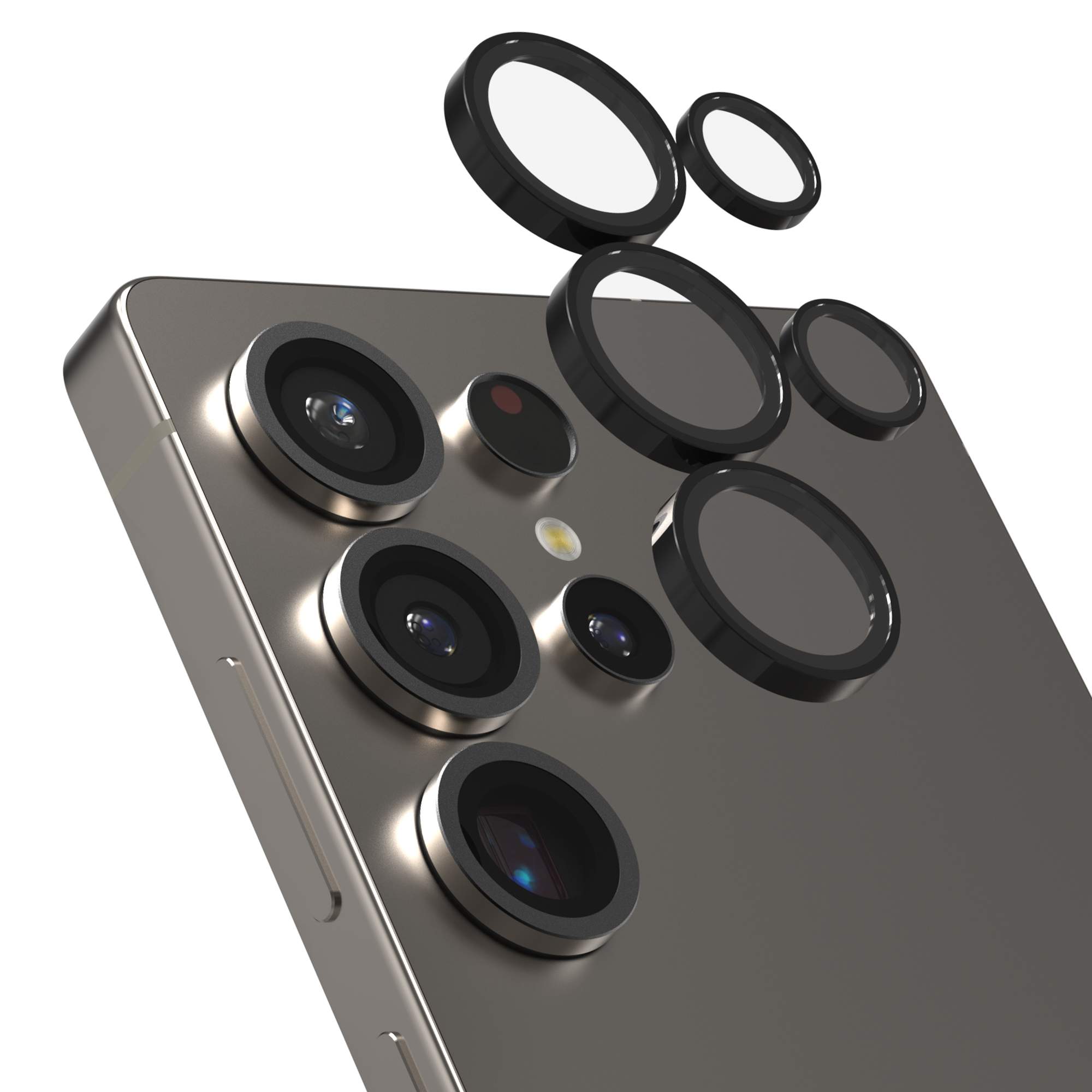 Lito Camera Lens Protector for Samsung S25 Ultra Silver blue black grey View 3 - OnlineExpo.pk