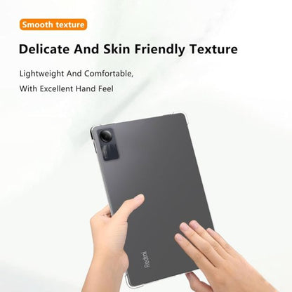Xiaomi Redmi Pad SE 8.7 Inch Shockproof TPU Jelly Case – Slim Silicone Back Cover, Transparent Clear, Anti-Slip