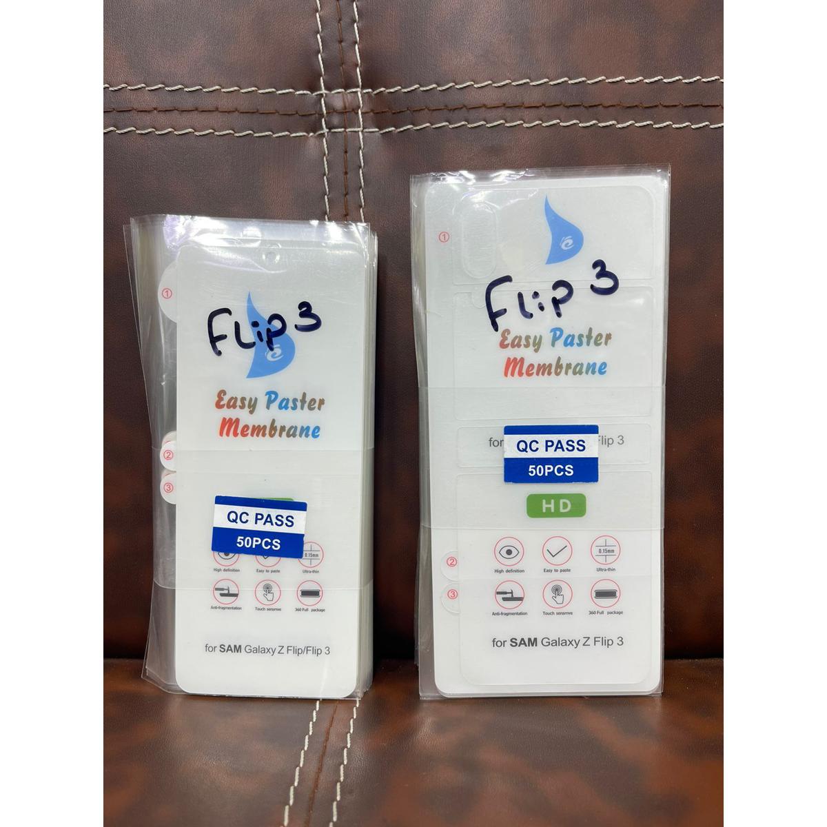 3pcs Hydrogel Film for Samsung Galaxy Z Flip 3 Front Back Soft Film Screen Protector Cover for Galaxy Z Flip3 Protection