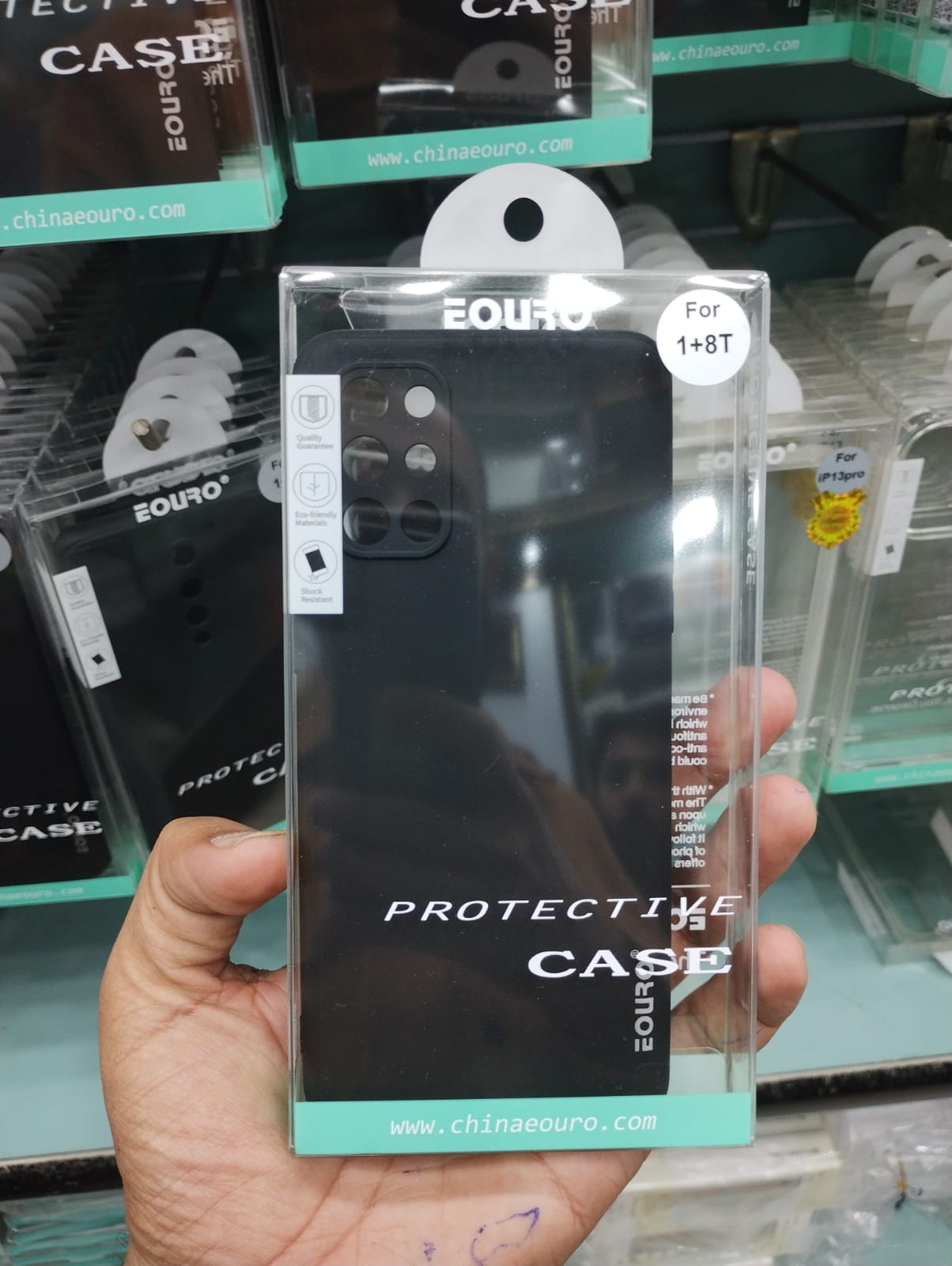 Eouro black cover for oneplus 10 pro one plus 9 pro oneplus 8 pro oneplus 7 pro oneplus 8T oneplus 9 oneplus 8 oneplus 7 onplus 6 oneplus Nord View 2 - OnlineExpo.pk