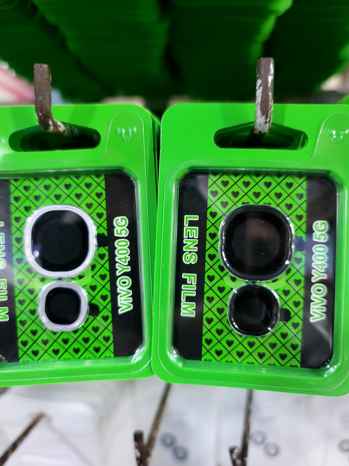 Camera Lens Protector for Vivo Y400 Back Camera Protector Black Silver Original Product Front View - OnlineExpo.pk