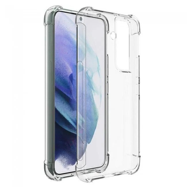 Bumper Back cover Samsung S22 PLUS Transparent with Camera protection soft jelly material Original Product Front View