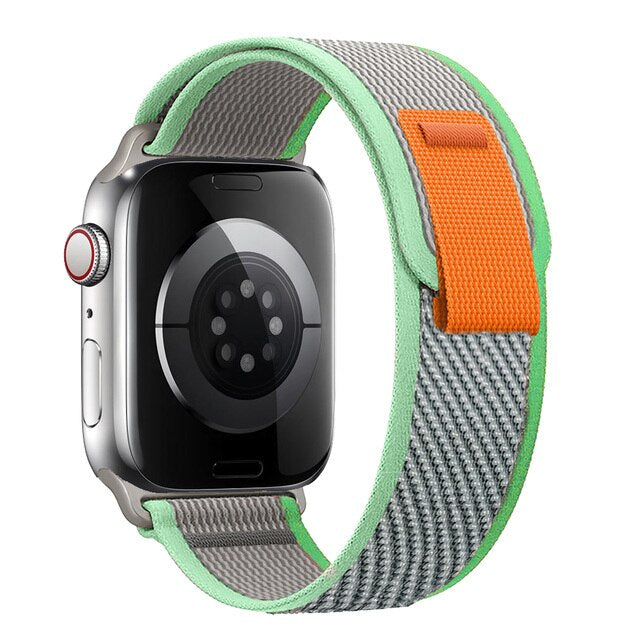 44mm-45mm-49mm Trail Loop Smartwatch Strap For Apple Watch - Green Original Product Front View - OnlineExpo.pk