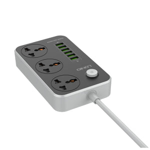 LDNIO SC3604 3 Port + 6 USB Universal Power Socket - Black View 5 - OnlineExpo.pk