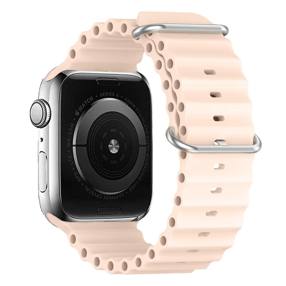 44mm-45mm-49mm Ocean Band Smartwatch Strap For Apple Watch - Light Pink Original Product Front View - OnlineExpo.pk