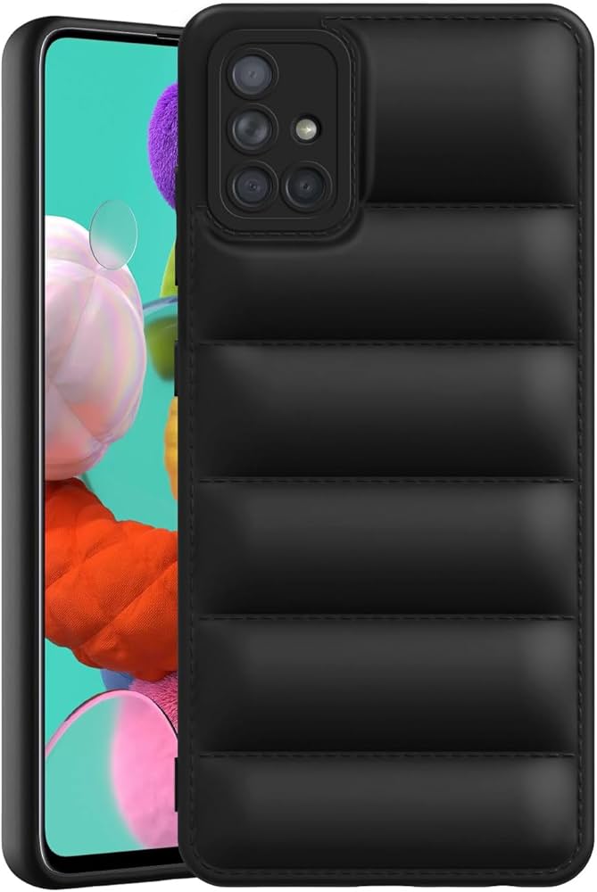 Down Jacket 3D Puffer Case Cover For Samsung A51 Back cover View 2 - OnlineExpo.pk