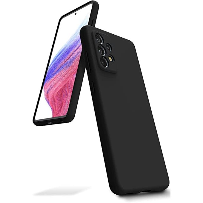 High Quality Silicone Cover for Samsung A53 Black View 2 - OnlineExpo.pk