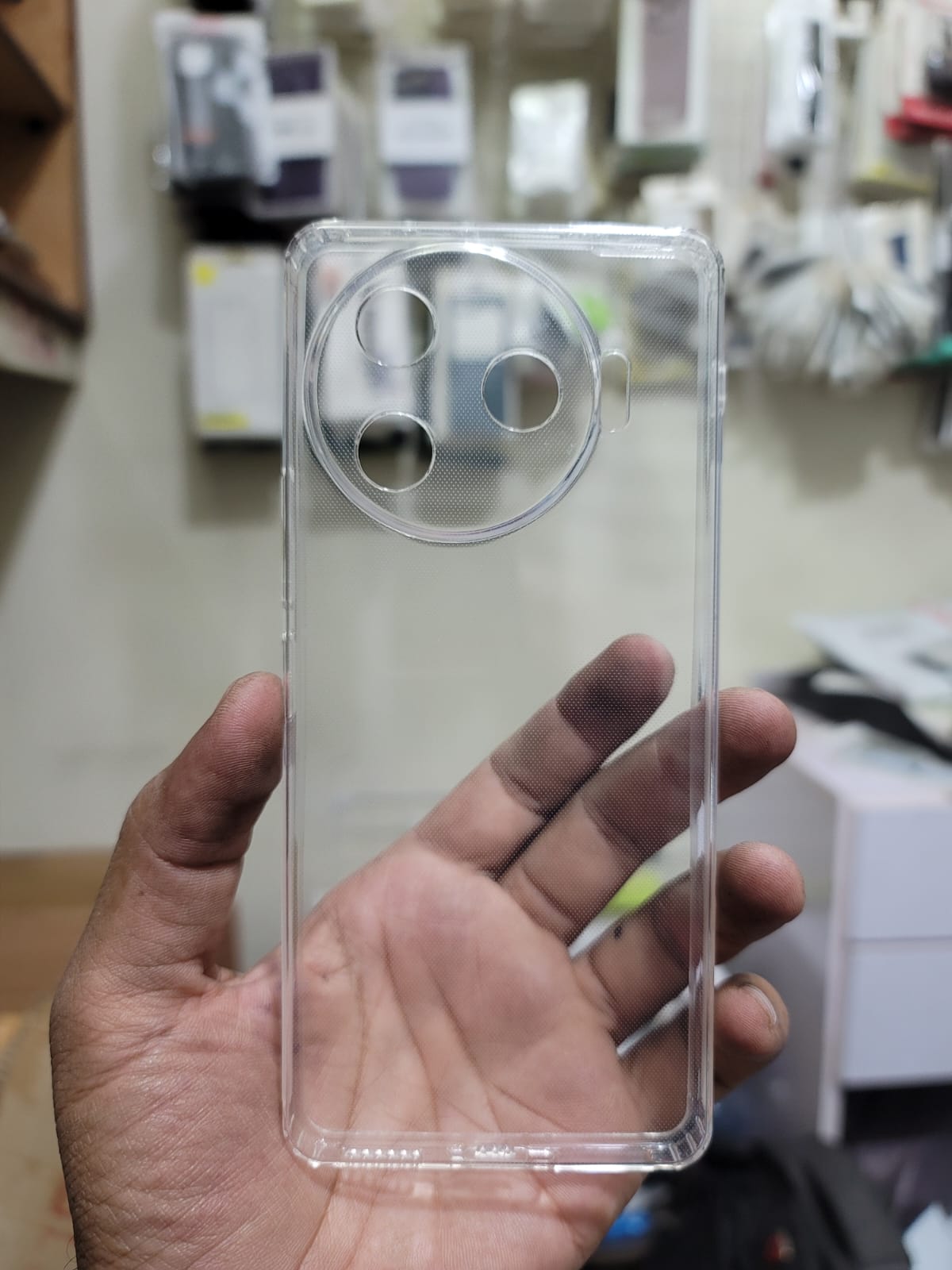 Soft TPU Back cover for Camon 13 Pro 5G Transparent with Camera protection Dust Proof Cap without edges Original Product Front View - OnlineExpo.pk
