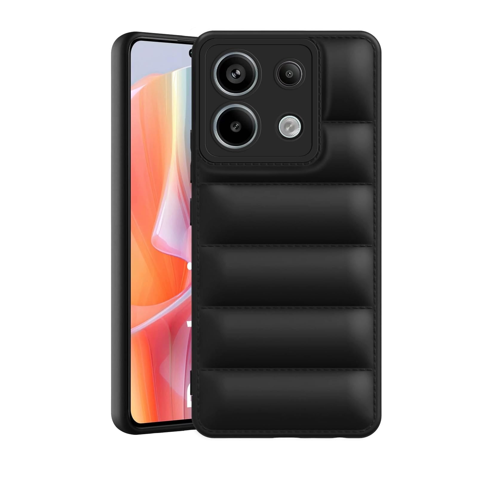 Down Jacket 3D Puffer Case Cover For Redmi Note 13 Pro Back cover View 2 - OnlineExpo.pk