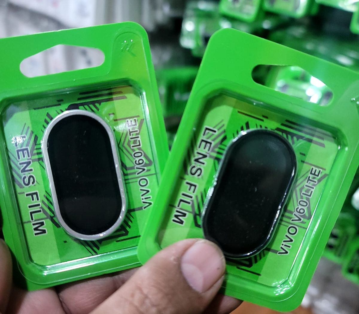 Camera Lens Protector for Vivo V60 Lite Black Silver Original Product Front View - OnlineExpo.pk