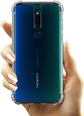 Bumper Back cover OPPO F11 Transparent with Camera protection soft jelly material Original Product Front View - OnlineExpo.pk