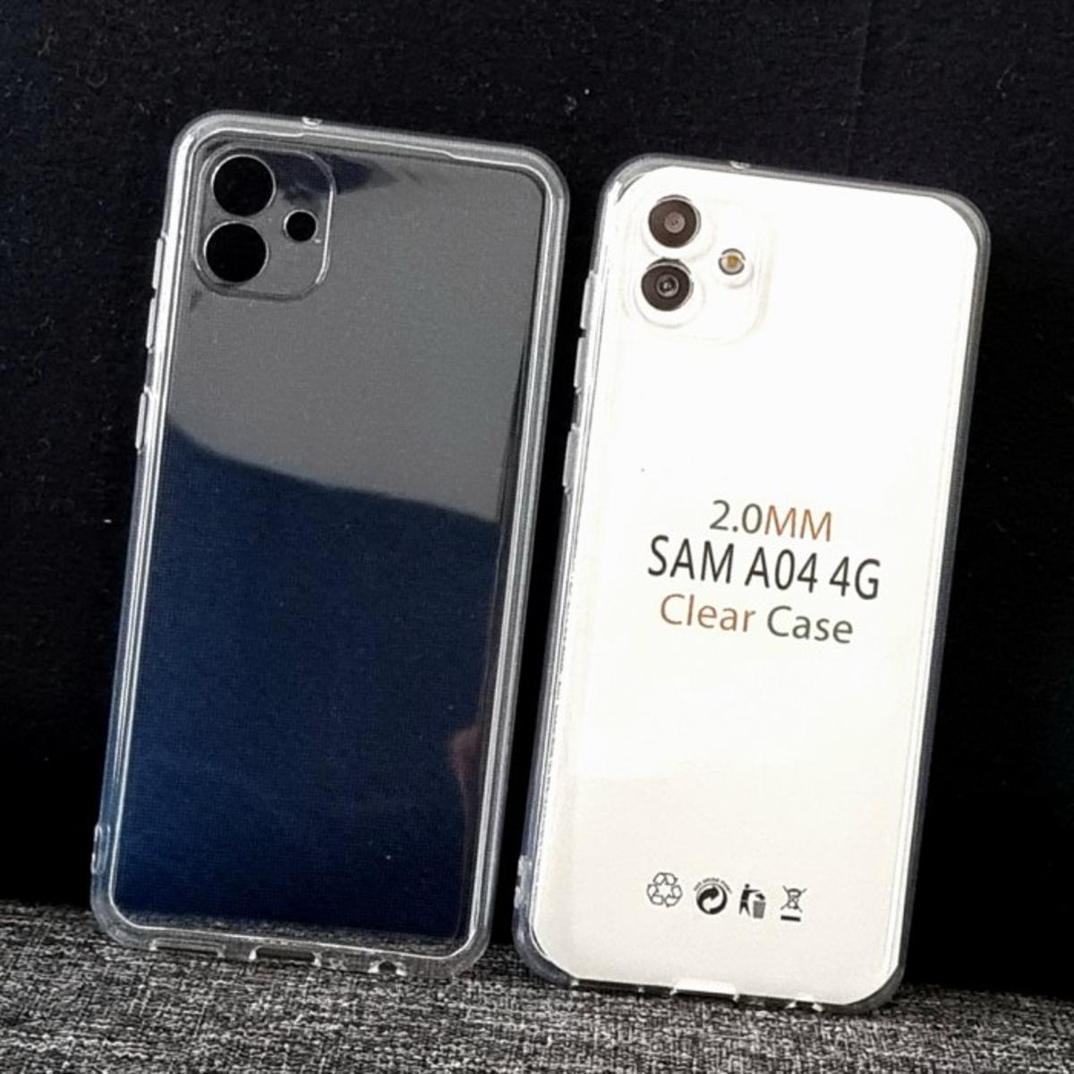 Back cover Samsung galaxy A04 Transparent with Camera protection soft TPU material Original Product Front View