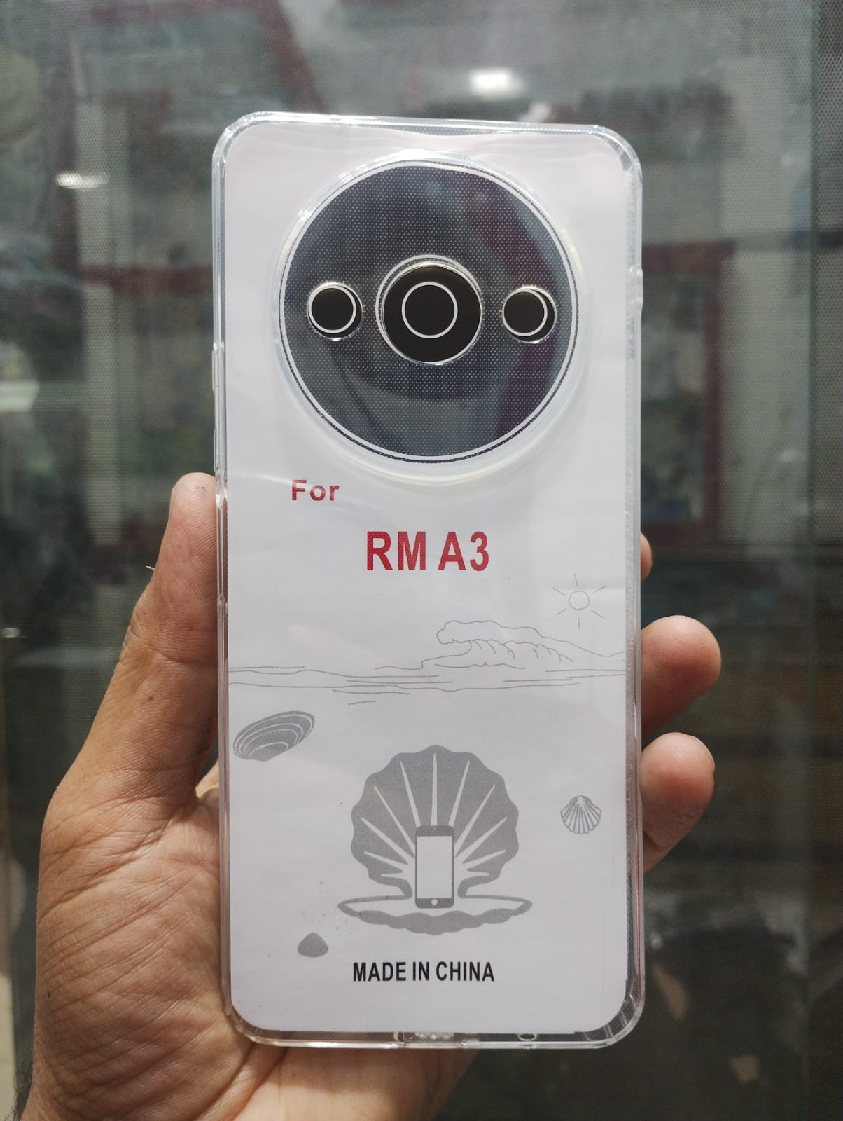 Dust proof Mobile Cover for Mi Redmi A3 Transparent with Camera protection soft jelly material bottom cap (No Edges) View 3 - OnlineExpo.pk