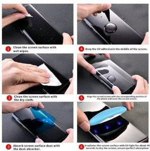 UV Lito full glue glass Tempered 3D Screen Protector For Samsung Note 20 Ultra View 3 - OnlineExpo.pk