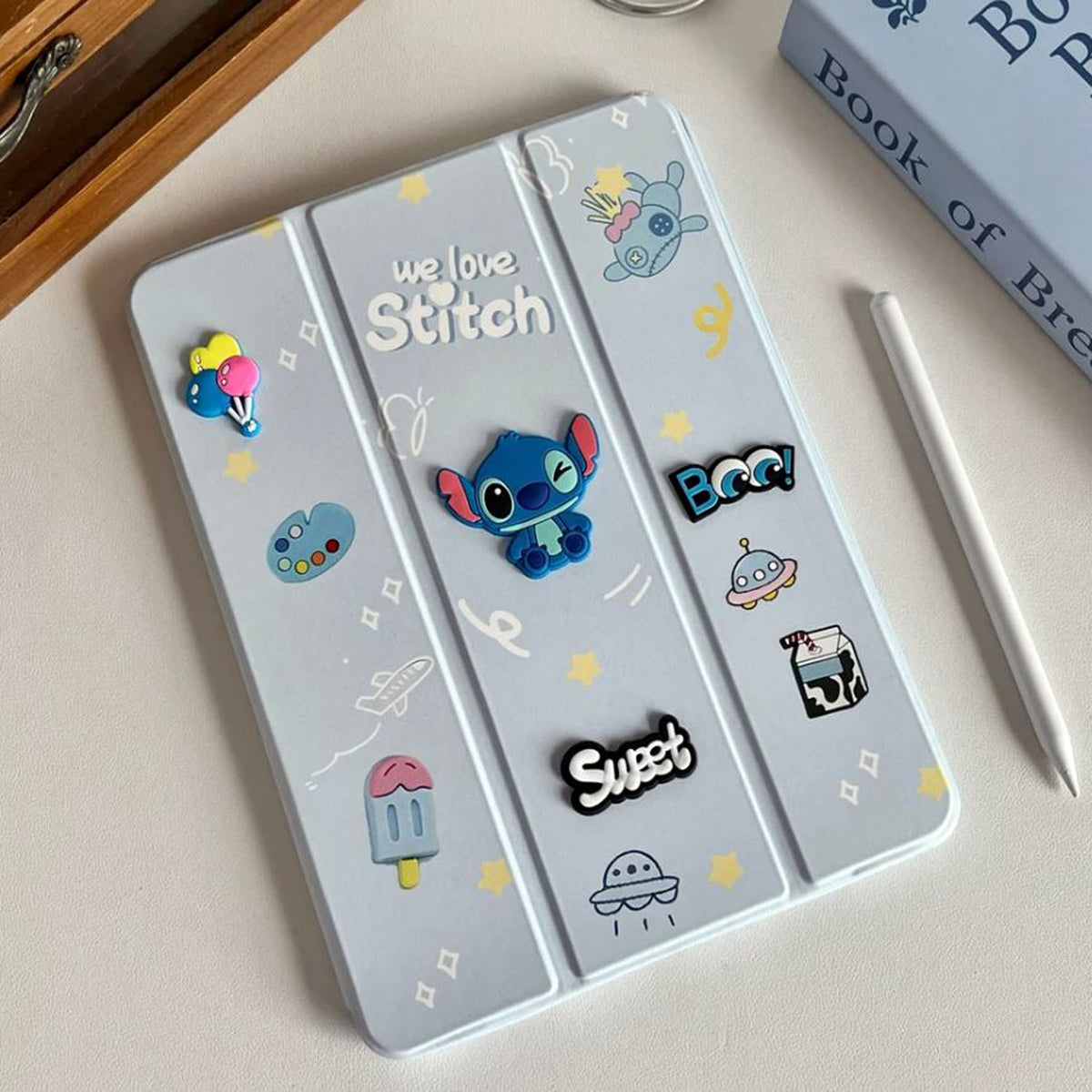 iPad Pro 10.5 3D Cartoon PU Leather Case Pen Holder
