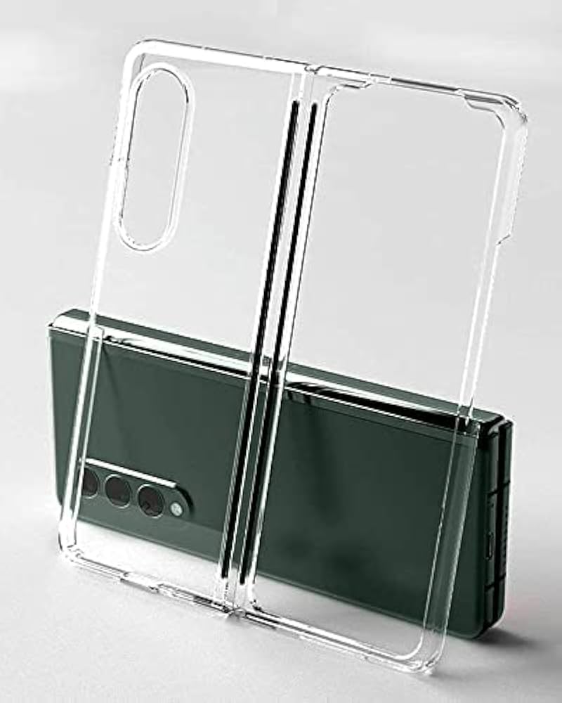 Hard Transparent Back Cover for Z Fold 1 Case Crystal Clear Original Product Front View - OnlineExpo.pk