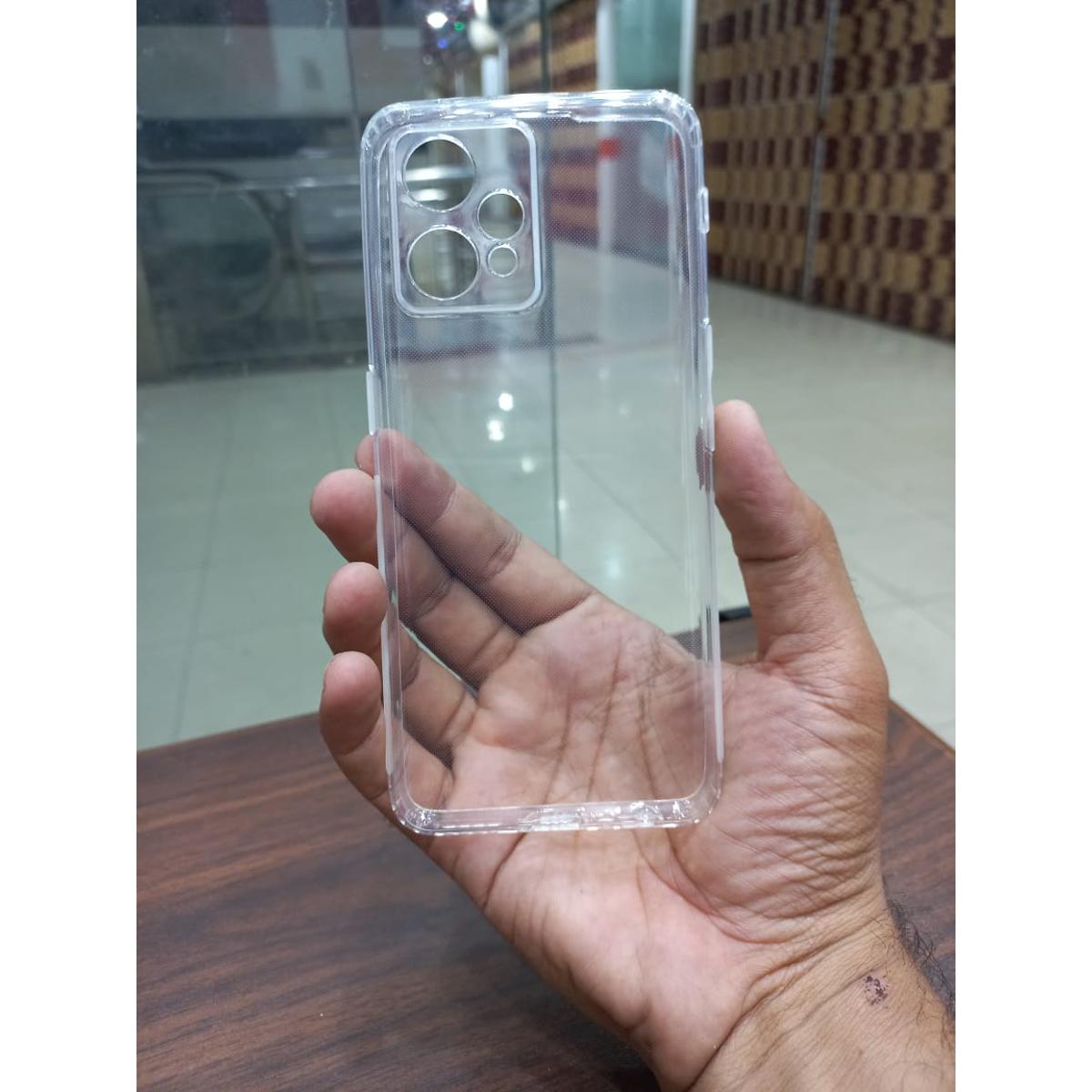 Soft Jelly cover Real me 9 Transparent with Camera protection Dust Proof Cap Original Product Front View - OnlineExpo.pk