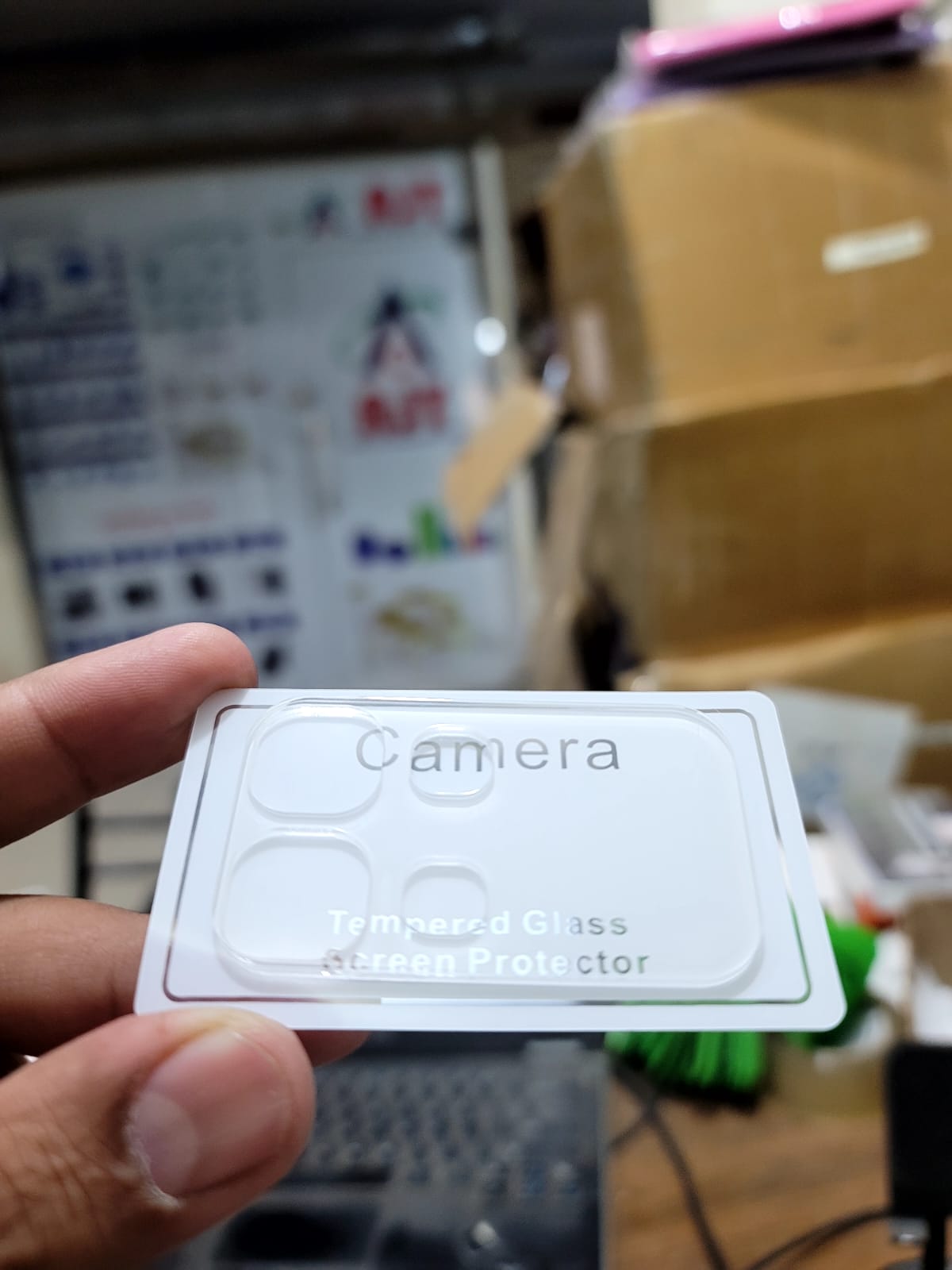 Tempered camera protector for Infinix Note Edge Clear Camera Glass Lens Protector Tempered Full Cover Original Product Front View - OnlineExpo.pk