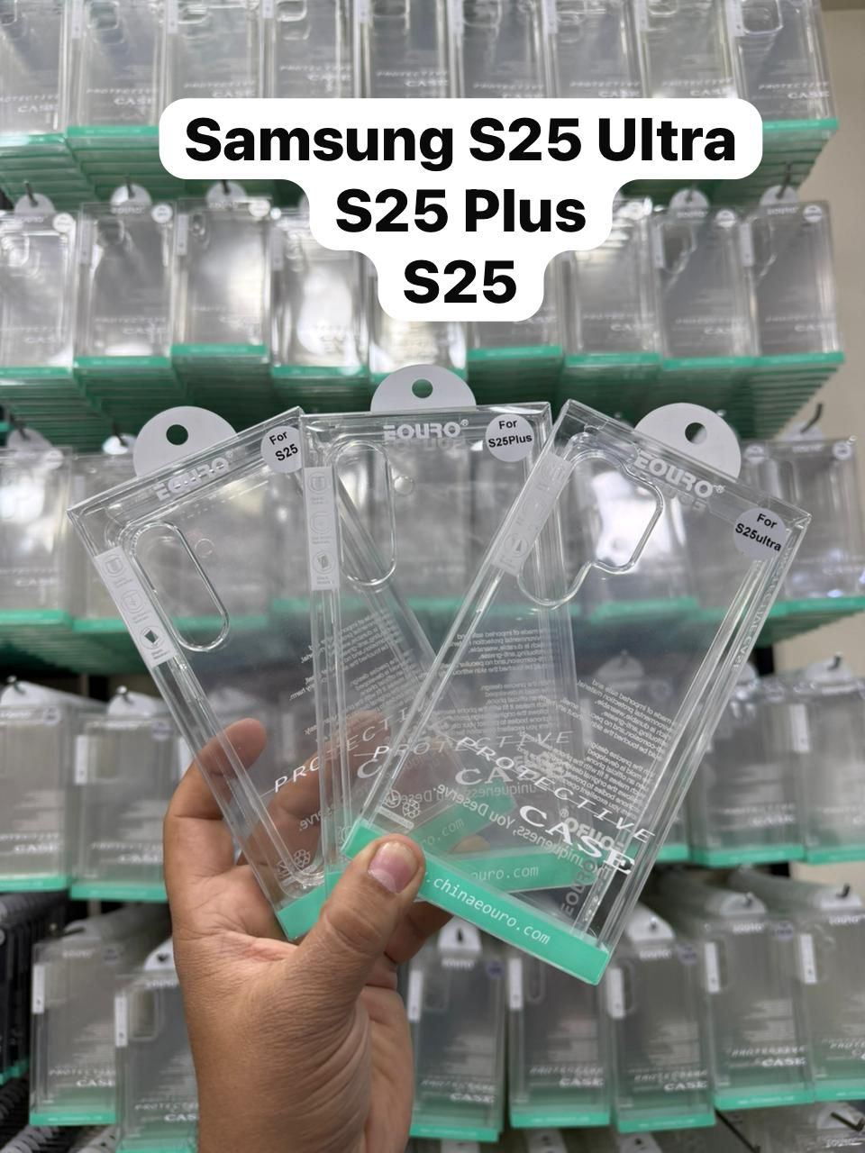 Eouro Transparent soft silicone cover for Samsung S25 Ultra S25 Plus Samsung S25 Eouro cover Original Product Front View - OnlineExpo.pk