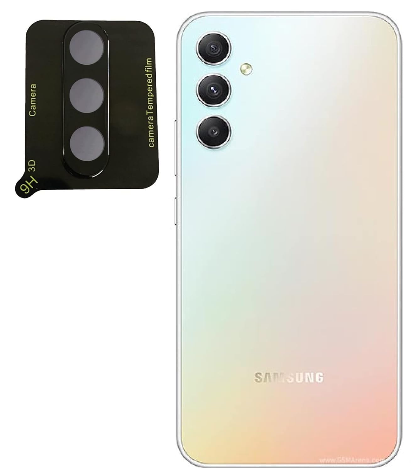 Samsung S23 FE Camera Glass Lens Protector Tempered Full Cover Original Product Front View - OnlineExpo.pk