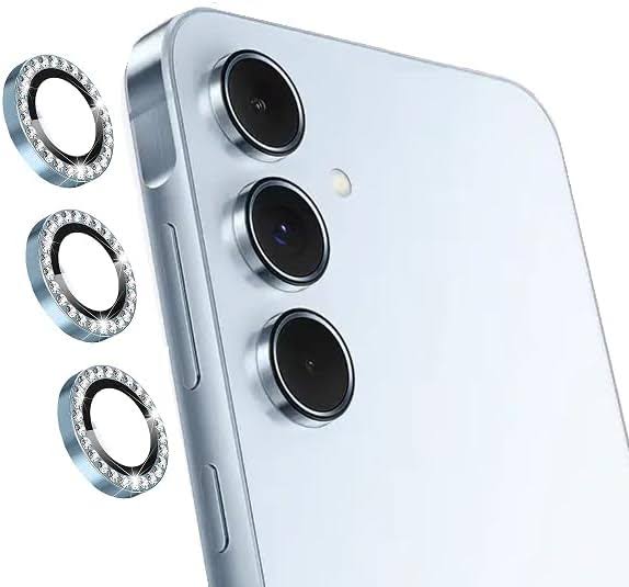 Camera protector Diamond Camera Lens Protector for Samsung A55 Black Silver Gold Blue View 2 - OnlineExpo.pk