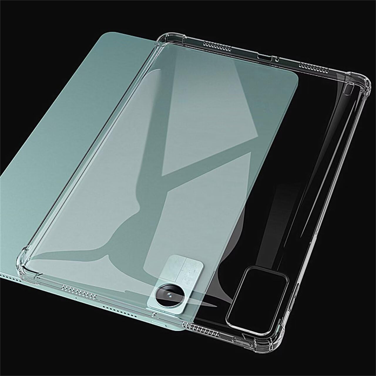 Xiaomi Redmi Pad SE 8.7 Inch Shockproof TPU Jelly Case – Slim Silicone Back Cover, Transparent Clear, Anti-Slip