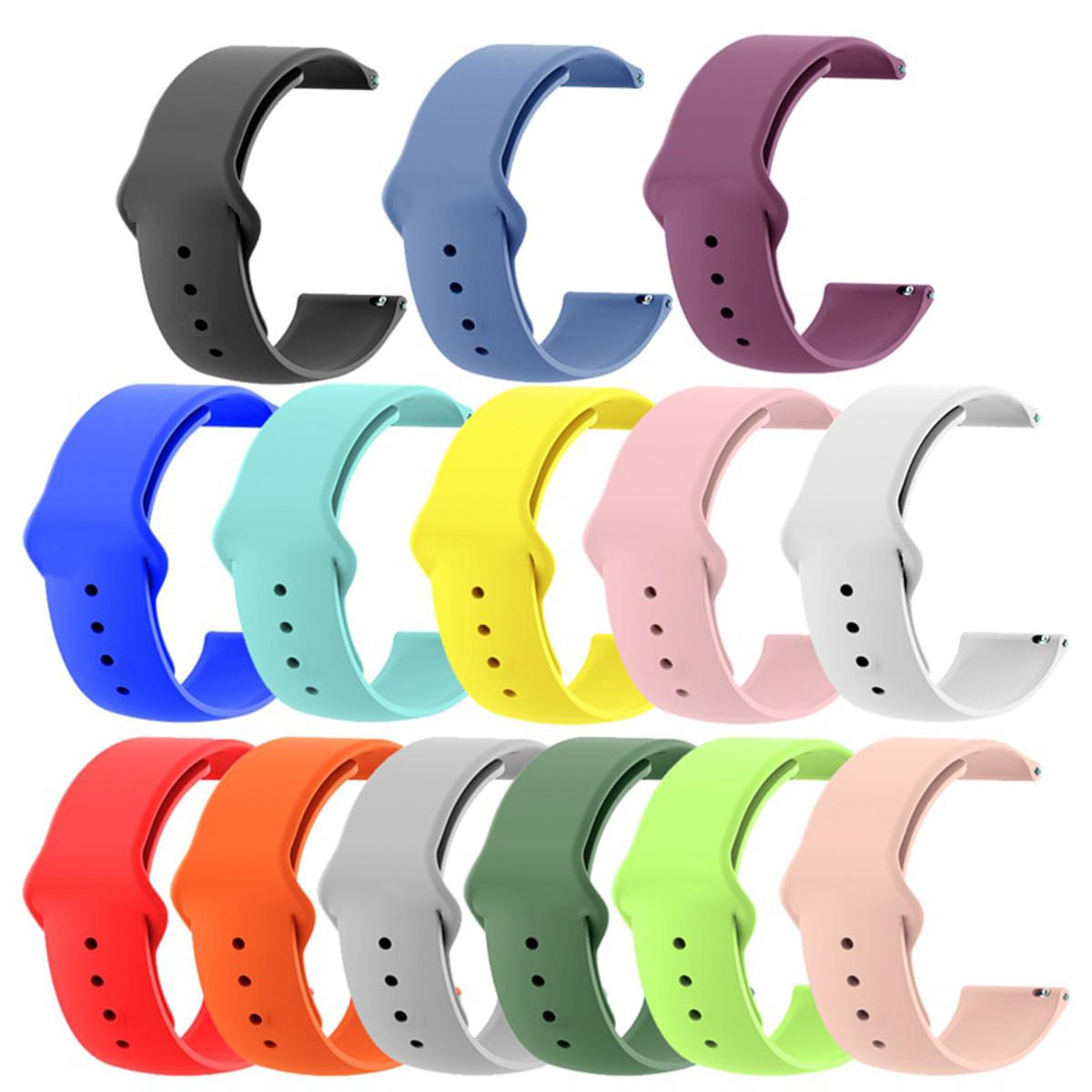 22mm Silicone Watch Strap – Zero / Haylou Rs4 / Ronin R07-R11 / Mibro X1 / Amazfit GTR / Huawei GT2 / Samsung 46mm Original Product Front View - OnlineExpo.pk